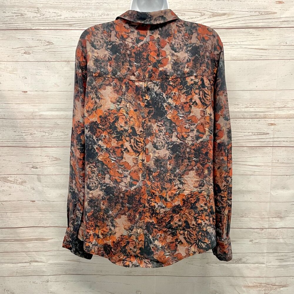 Peruvian Connection Floral Abstract Button Up Shirt - Picture 2 of 7